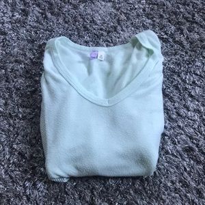 Francesca’s mint green sweater